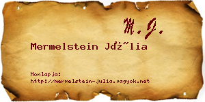 Mermelstein Júlia névjegykártya
